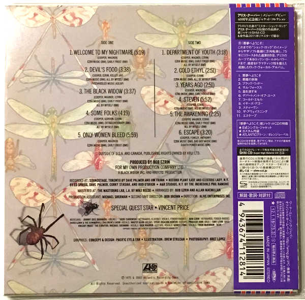 Back Cover, Cooper, Alice - Welcome To My Nightmare